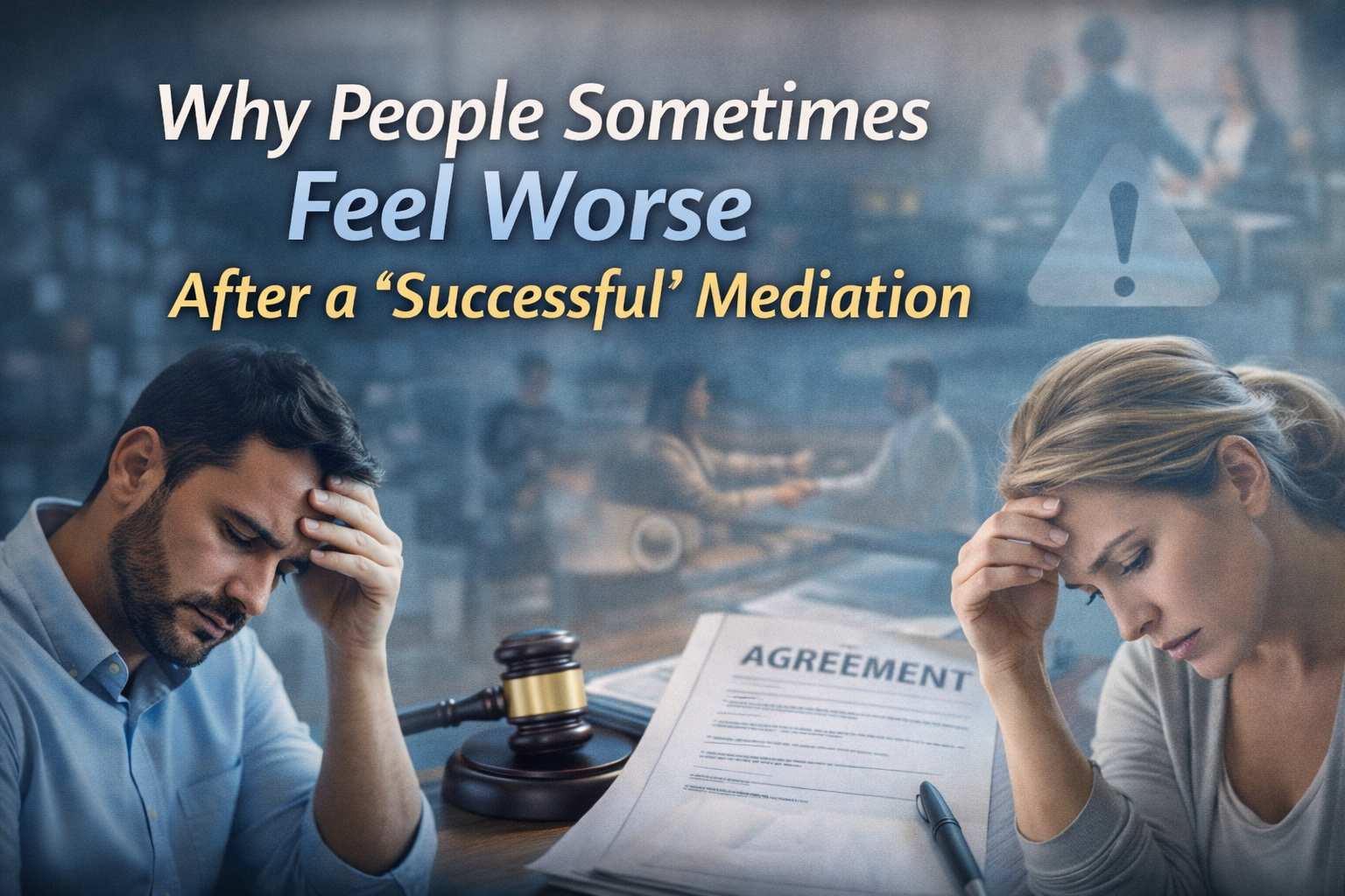 Why People Sometimes Feel Worse After a ‘Successful’ Mediation
